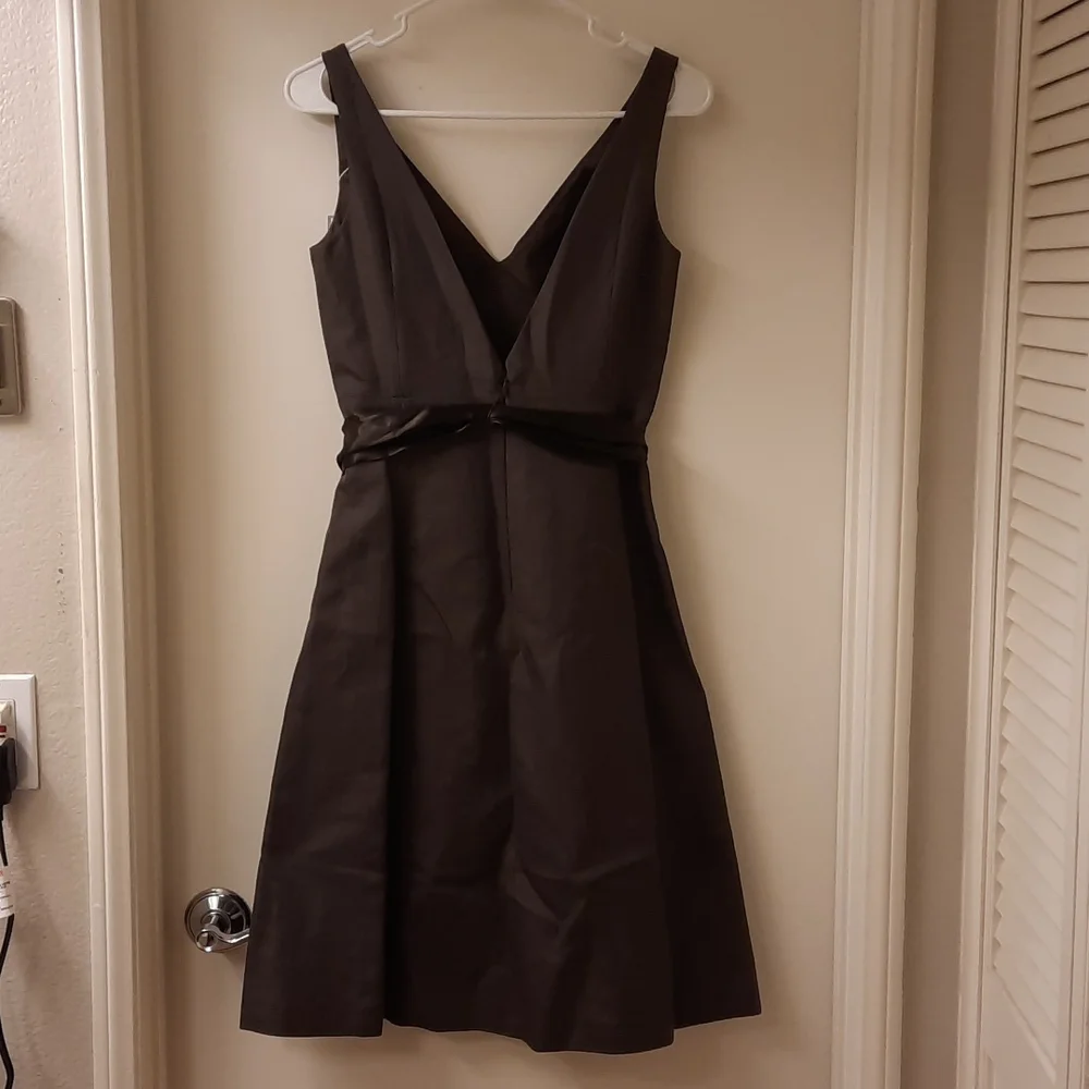 NWT, J. Crew Special Occasion Espresso Sleeveless Dress